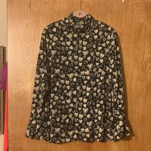 Susan Graver mock neck blouse